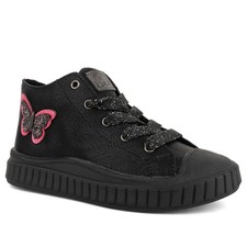 Girls Kids Sneakers High Black