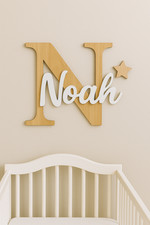 Personalisierte Namensschild Holz S – 20 cm – Wanddeko Kinderzimmer Geburt Taufe