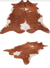Echtes Kuhfell Rinderfell  Teppich  L cm Braun  Leder  Läufer