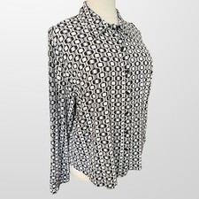 Lane Bryant Blouse Black White