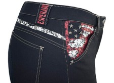 Esperado Damen Reithose Ganzbesatz Flag