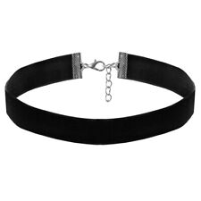 Choker Kette Schwarz Samt Damen Halsband Halskette Gothic Tattoo Kropfband Band