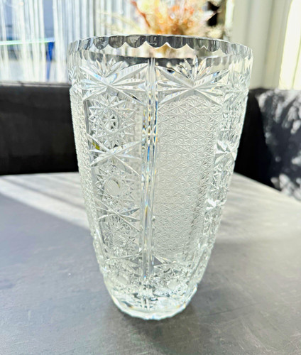 Großes vase handgeschliffene - ,