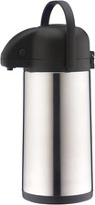 Pumpkanne 3L Edelstahl Isolierkanne mit Pumpe & Griff – Heiß & Kalt 24 Tassen