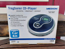 MEDION MD 81313 Tragbarer CD Player CD Spieler Incl Car Kit GETESTET Blau Silber