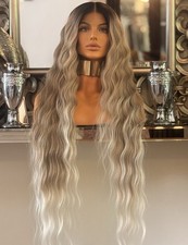 Blonde lockige Lace Front