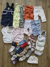 Paket 62 Winter Herbst Strampler Hosen Lätzchen Mütze warm lang