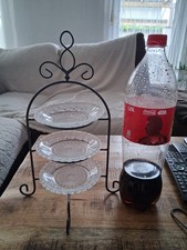 Etagere Glas, 3 Etagen, Gebäck-, Pralinen-, Konfekt-, Kuchenständer