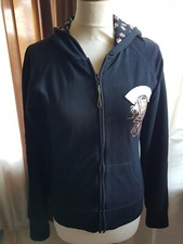 Billabong Damen Sweat Jacke Kapuze Hoodie schwarz Gr. 2