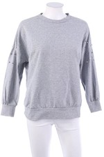 Ohne Label Sweatshirt Perlen Applikationen M hellgrau