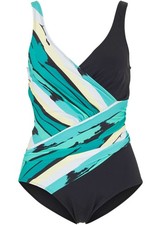 Shape Badeanzug mittlere Formkraft Gr. 46 Schwarz Grün Schwimmanzug Neu R-Ware