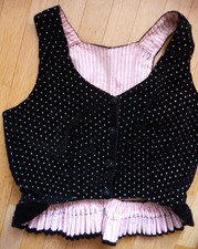 Weste antik Samt Gr.S schwarz
