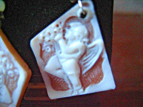 Kamee ohrringe engel putto 925 - kamee,