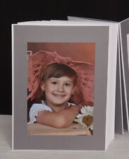 Portraitmappe / Leporello / Bildermappe - 50 Fotos - 13x18 Leinen-GRAU - LG144