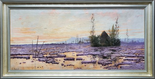Gemälde öl landschaft heide - Öl,