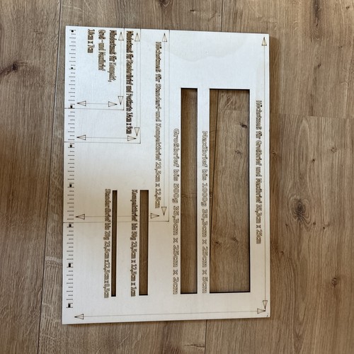 Briefschablone aus holz - briefschablone,