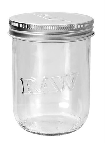 Raw mason glass jar 16oz - jar,