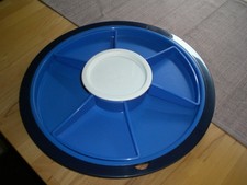 Tupperware Schlemmerrunde c81 rondell serviertablett tablett blau junge welle