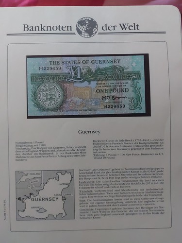 Banknoten der welt guernsey - banknoten, 1