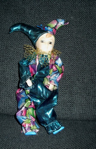 Harlekin puppe sammlerpuppe - puppe,
