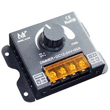 LED Dimmer 12V 24V 30A 360W PWM Regler DC Metallgehäuse Kabel LED-Streifen 12 24