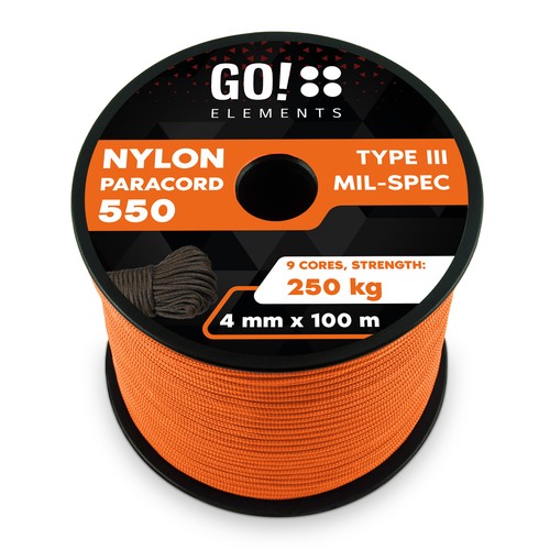 Paracord seil 4mm typ - 4mm, 550