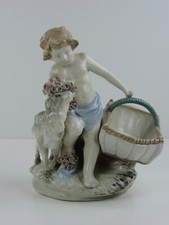 AMPHORA TEPLITZ CZECHOSLOVAKIA  KERAMIK FIGUR VASE  SKULPTUR JUNGE LAMM 20er