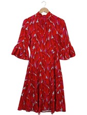 CLOSET LONDON Empirekleid Damen Kleid Gr. DE 36 rot-hellgrau-lila Casual-Look