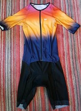 Wulibike Herren Trisuit Kurzarm Triathlon Large schnelltrocknend atmungsaktiv UVP 68£