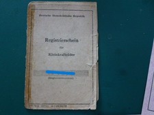 DDR Simson, KR 51/1, Betriebserlaubnis, Zulassung, Registrierschein