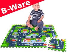 B-Ware 12 Teile Puzzlematte Straße für Kinder - 30x30 Spielstraße Puzzle Spielte