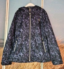 Schöne Lemmi Softshelljacke Kapuze Blätterdruck dunkelblau Schwarz Gr. 146 152?