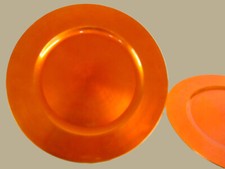 Teller Platzteller - Kunststoff - orange/gold - 2 Stück - ⌀30cm