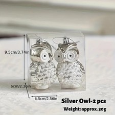 Silber Grau Eule Weihnachten