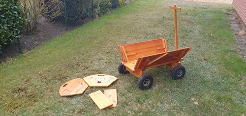 Bollerwagen kiefernholz massiv - bollerwagen,