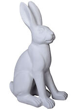 Hasenfigur Weiss Osterhase Hase Ostern Gartenfigur Gartenskulptur Kaninchen 60cm