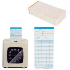 Profi 250x Stempeluhr Stechuhr Zeiterfassung Wochenkarte Arbeitszeitblatt New