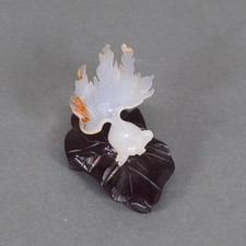 Jade Fisch Schleierschwanz Aquarium Schnitzerei Asien Asiatika China Japan AG137