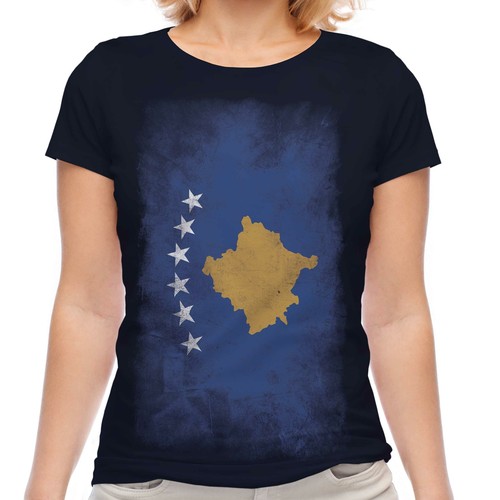 Kosovo faded flag - kosovo,