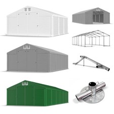 Lagerzelt 4x6 - 6x12 PVC Zelt Zelthalle Weidezelt Zeltgarage Wasserdicht NEU W