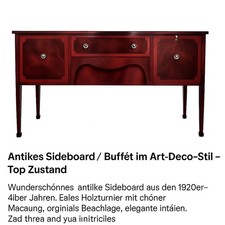 Antikes Sideboard / Buffet im Art-Deco-Stil – Top Zustand