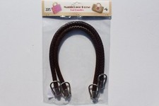 1 Paar hochwertige Taschengriffe, lederoptik, geflochten, dunkelbraun, 55cm