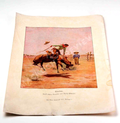 Original vintage druck cowboy - druck,