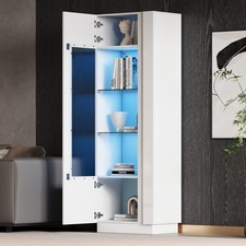 Weiß Hochglanz Vitrine