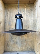 alte Kandem Leuchte Luftschutz Bunker Bauhaus Lampe Industrielampe 2.WK Rar!