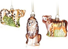 3er Set Weihnachtskugeln Glas