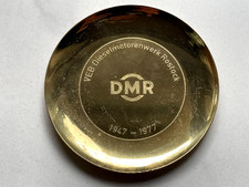 Ehrengeschenk Messing Teller DMR  Dieselmotorenwerk Rostock Schiff DSR FIKO