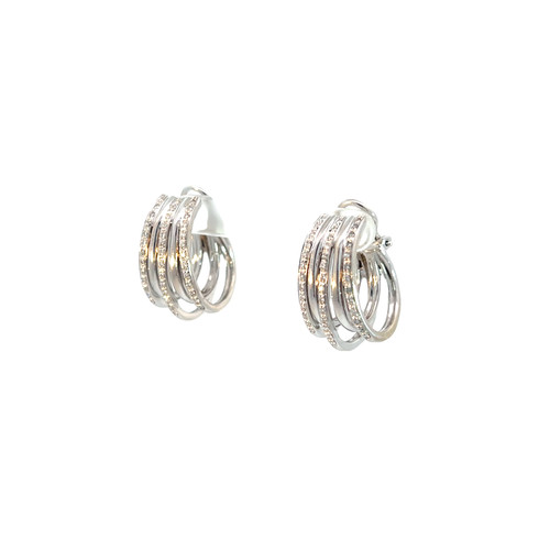 Halbcreolen clips weißgold - clips,