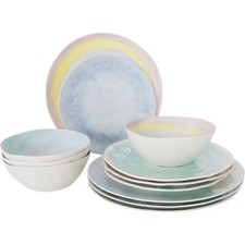 BO-CAMP Melamin Geschirr Set Barfleur Camping Essgeschirr Reise Picknick Teller