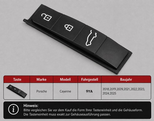 Porsche tastenfeld gummi für - gummi,